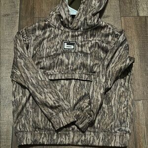 Banded Camo Hoodie with Logo Patch